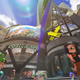 Splatoon 3's hub shows off shops and skyscrapers.